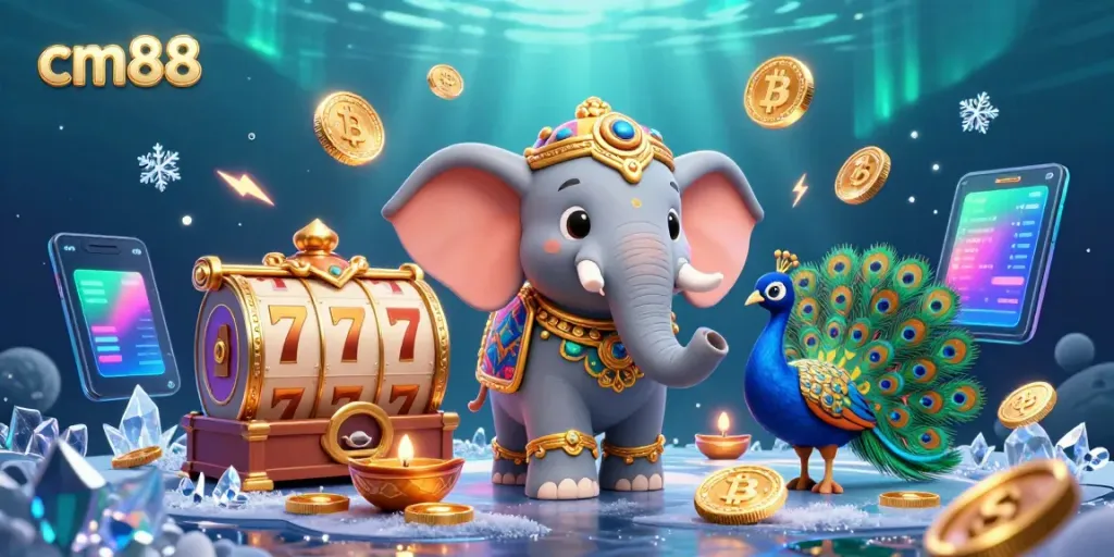 Experience the thrilling gameplay of cm88 with engaging slot visuals and cryptocurrency elements.