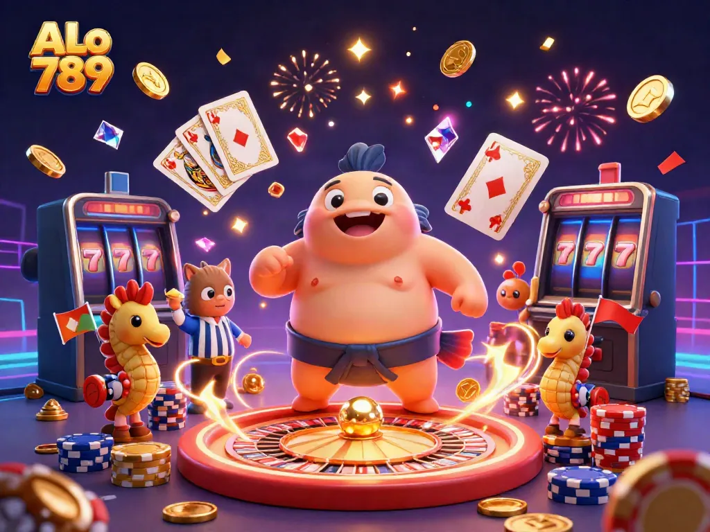 Experience thrilling ALo 789 with high-stakes excitement in a vibrant underwater casino scene.