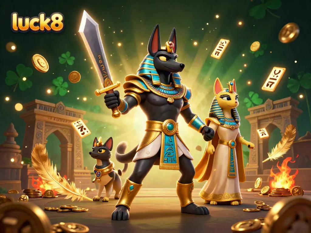 Experience exhilarating wins with luck8's thrilling slot games featuring Anubis and Bastet.