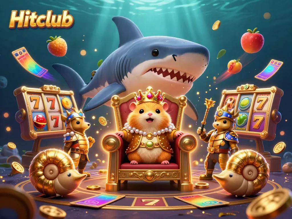 Experience thrilling adventures at Hitclub with a golden hamster king in a magical casino world.