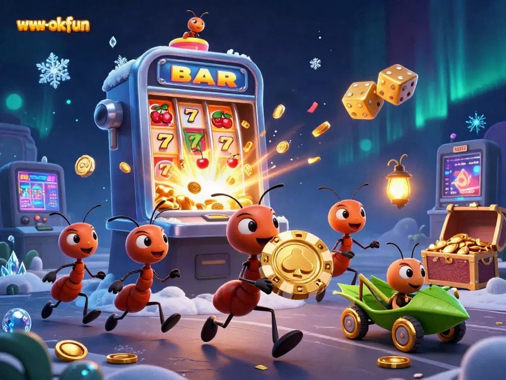 Engage with the thrilling world of www-okfun as cartoon ants embark on a joyful heist with casino treasures.