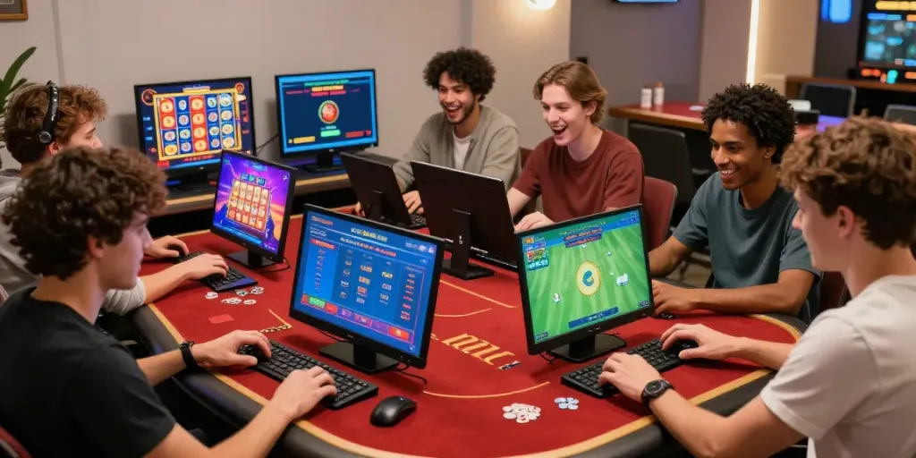 Exciting online gaming scene at https://man88pro.com/ with players engaged in various casino games.